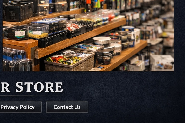 Fishing tackle and accessories shelves